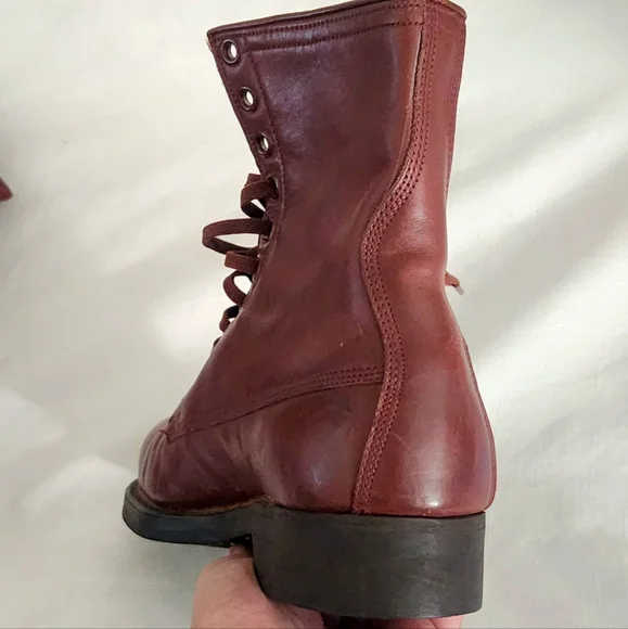 Vintage H.H Brown Shoe Company Mens SZ 8 1950s Military Combat Flight Jump Boots